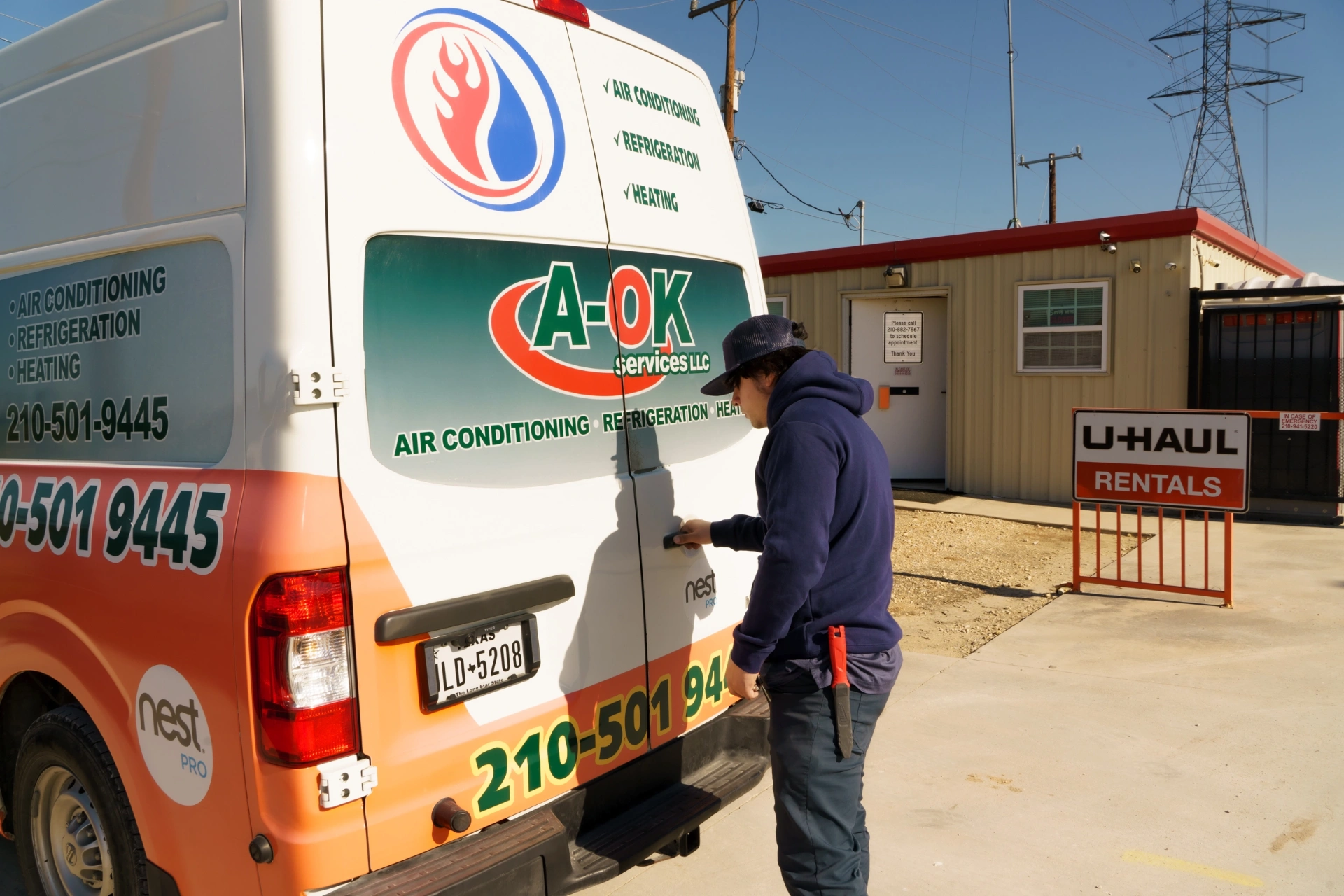 A-OK Services duct cleaning van and equipment in San Antonio